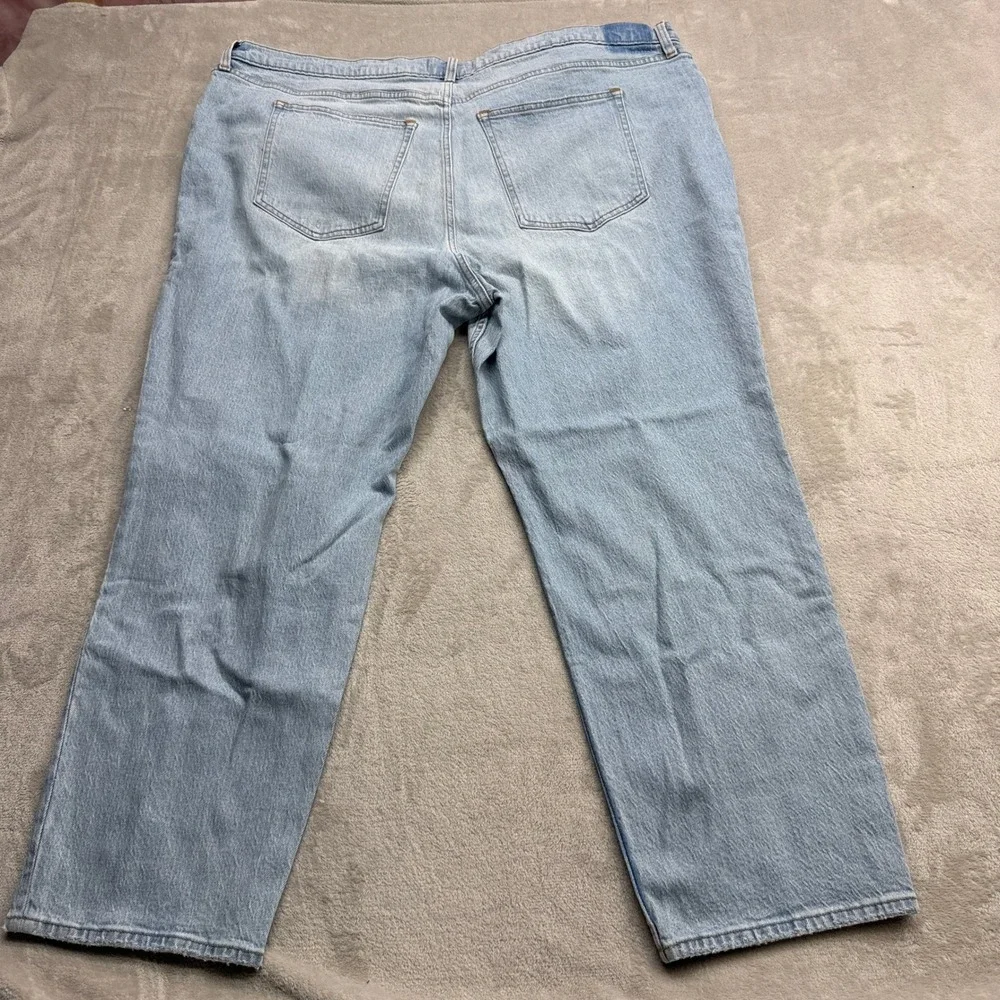 Abercrombie & Fitch The 90s Straight Jeans Womens 24 Short Light Wash Distressed